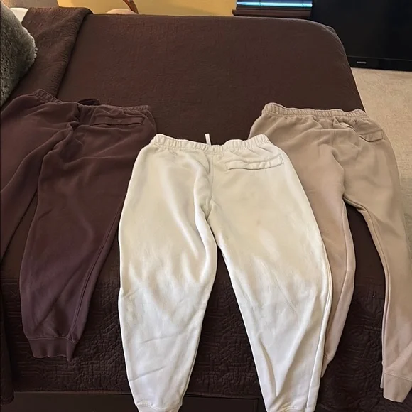 Nike Jogger Sweatpants Trio - Brown, Cream, and Tan - Picture 6 of 6